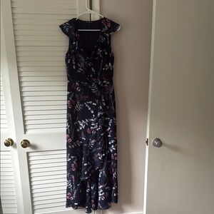 Banana Republic Blue Maxi Dress Sleeveless V-neck Sundress
